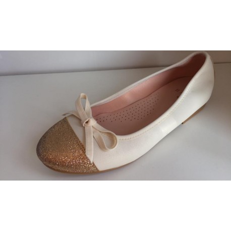 Baci ballerina wit/goud