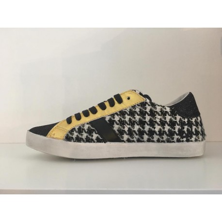 D.A.T.E. sneaker tweed zwart