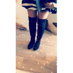 Overknee laars zwart