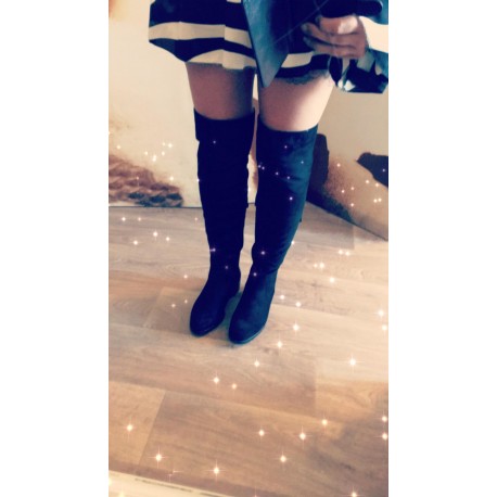 Overknee laars zwart