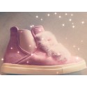 Fluffy sneaker roze