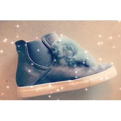 Fluffy sneaker grijs