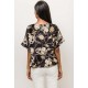 Blouse satijn zwart