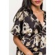 Blouse satijn zwart