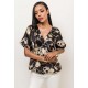 Blouse satijn zwart