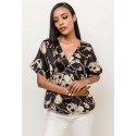 Blouse satijn zwart