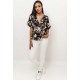 Blouse satijn zwart