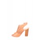 Cognac sandaal pump