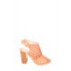 Cognac sandaal pump