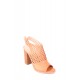 Cognac sandaal pump