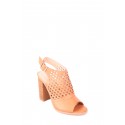 Cognac sandaal pump