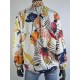 Blouse ecru bloemen