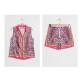 short leopard fuschia