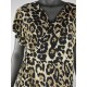 jurk panter beige zwart