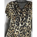 jurk panter beige zwart