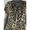 jurk panter beige zwart
