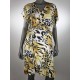 jurk panter geel beige
