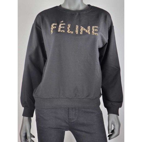Féline sweater zwart