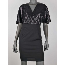 jurk zwart glitter