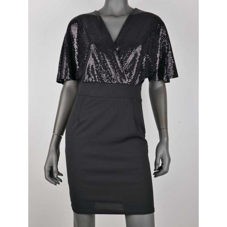 jurk zwart glitter