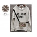 sweater leopard tasje