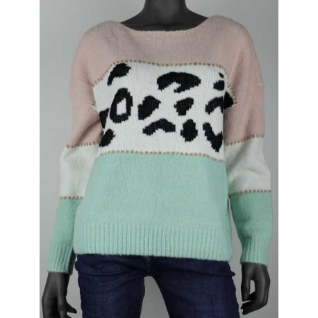 Trui leo/mint