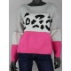 Trui leo/fuschia