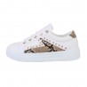 Sneaker leopard/wit